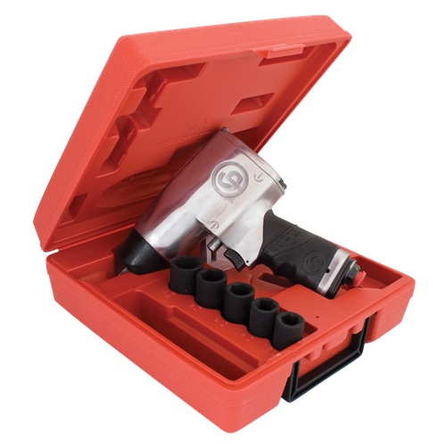 CP734HK Пневмогайковерт ударный 1/2", 8400 об/мин, 576 Нм, 2.32 кг, в наборе дюймовые головки