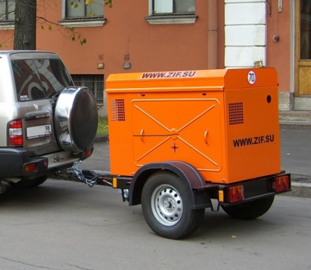 Компрессор ЗИФ СВЭ 5/0.7 на прицепе