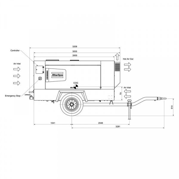 Электрический компрессор Atlas Copco XAMS 800E